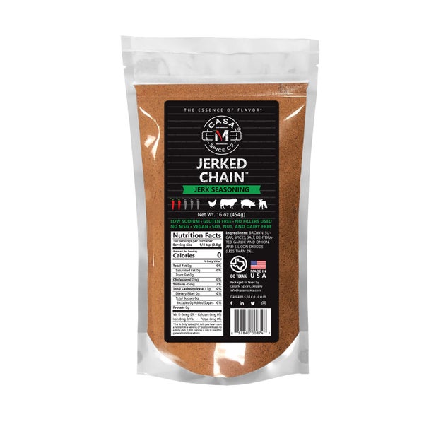 6-PACK OF Seasoning Jerked Chain Bulk Bag, Casa M Spice
