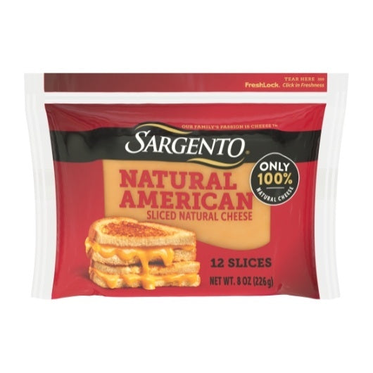 12-PACK OF Natural American Slices Sargento, 12 - 8 Oz