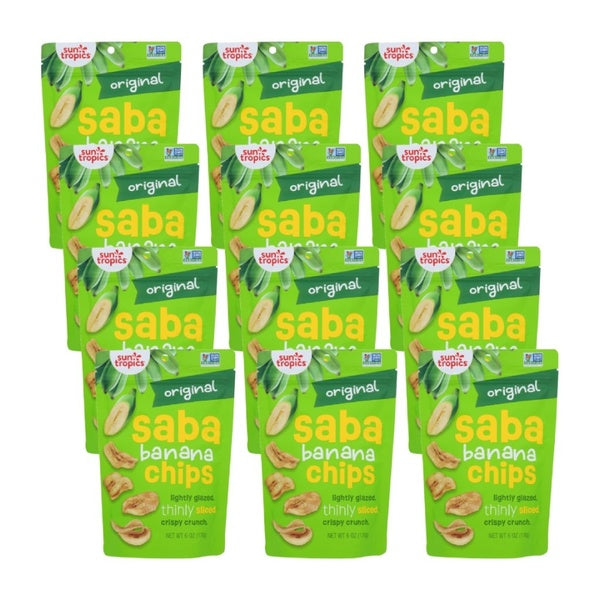 12-PACK OF Banana Chip Original Sun Tropics 6 oz