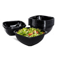 50-PACK OF Bowl Food Karat 50 ct 160 oz Square Disposable Salad Bowls | PET | Black