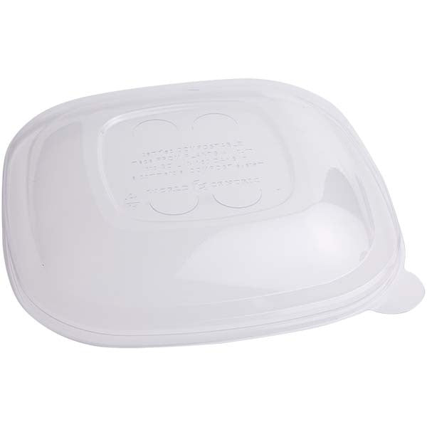 200-PACK OF CONTAINER TAKEOUT World Centric Compostable PLA Lids for 24-48oz Square Fiber Bowls | 200 count