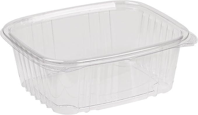 200-PACK OF Container Compostable 32oz PLA Hinged Rectangular Deli