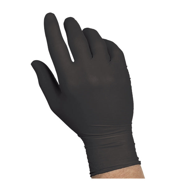 10-PACK OF GLOVE NITRILE FDSRV PF BLK MED