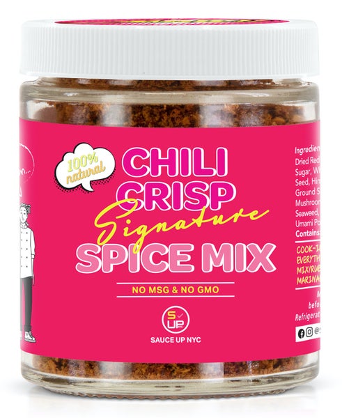 12-PACK OF Spice Mix Chili Crisp Signature All Natural, Sauce Up NYC