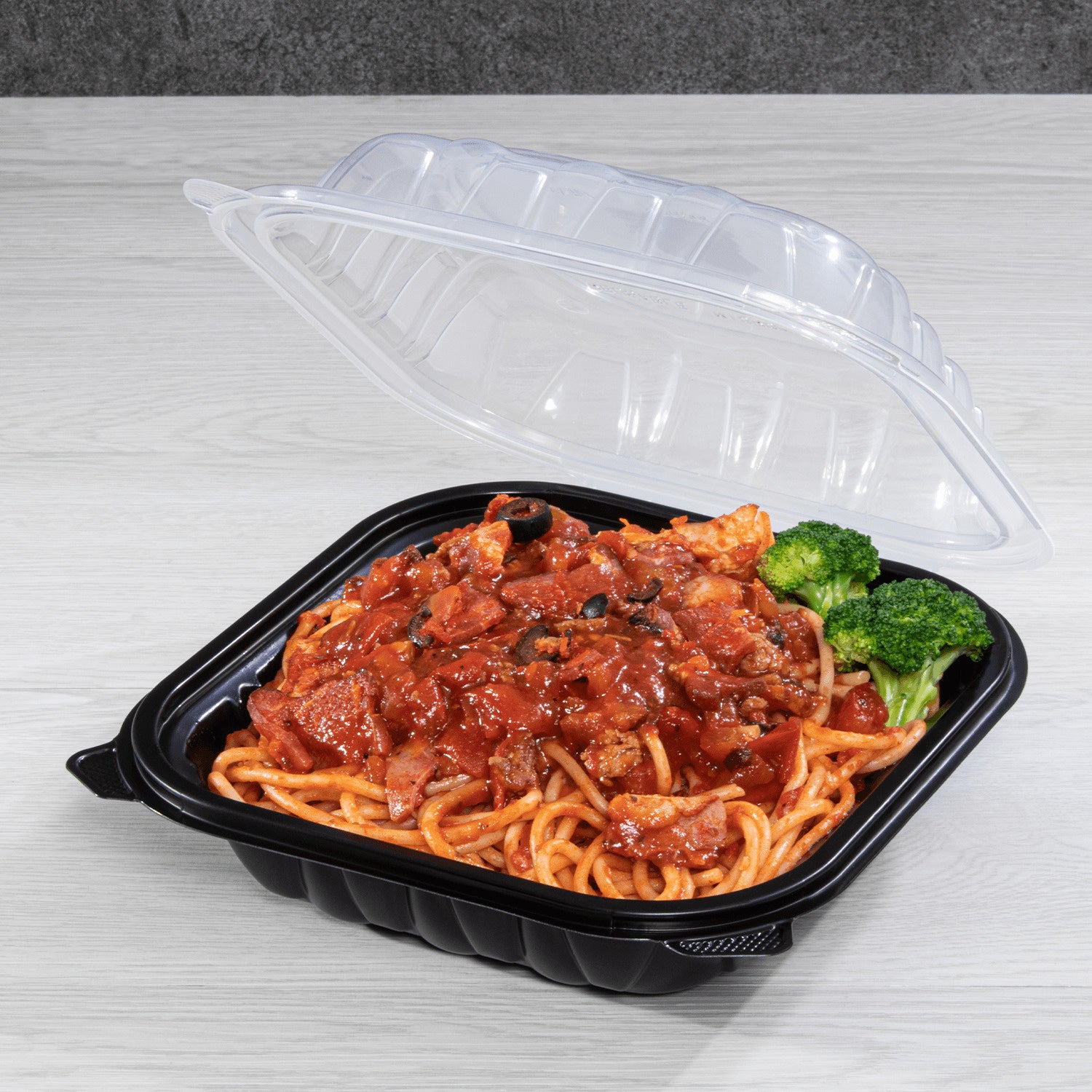 150-PACK OF Container Takeout Karat 150 ct 8" x 8" Premium PP Hinged Container