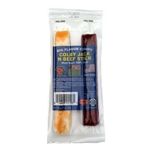72-PACK OF Colby Jack Cheese And Beef Stick Combination Packs Caddy Wisconsin'S Best, Llc, 4 - 18 - 1.75 Oz