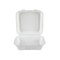 200-PACK OF Earth Smart 8 x 8 x 3 Molded Fiber 1 Compartment Hinged Take Out Container