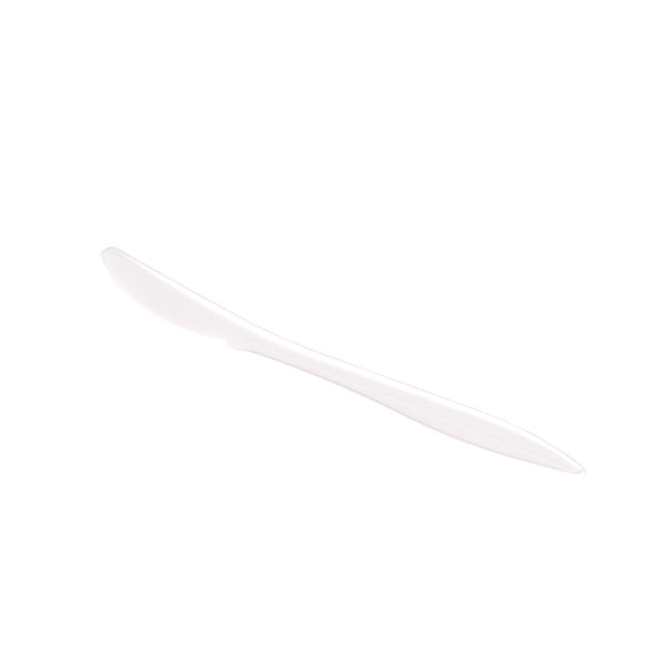 1000-PACK OF Knife Plastic Karat 1,000 ct PS Plastic Medium Weight Knives Bulk Box, White