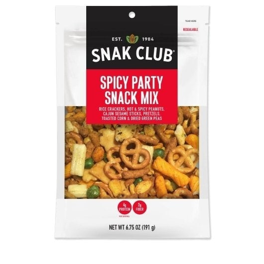 6-PACK OF Spicy Party Mix Snak Club, 6 - 6.75 Oz