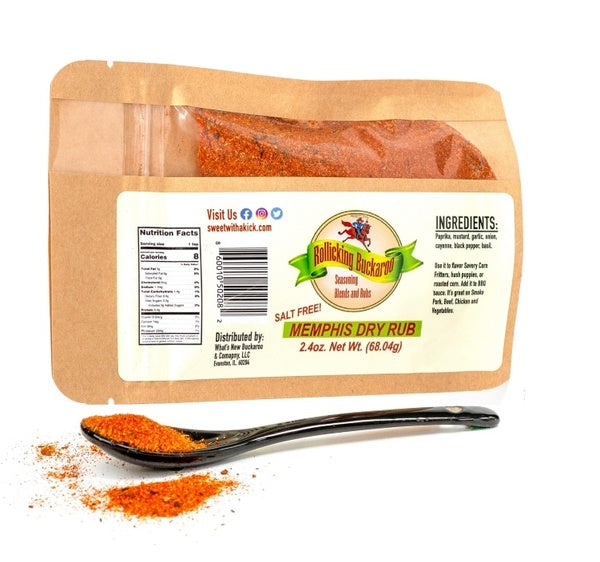 6-PACK OF Rollicking Buckaroo Memphis Dry Rub - Case of 6 - 2.4 oz.