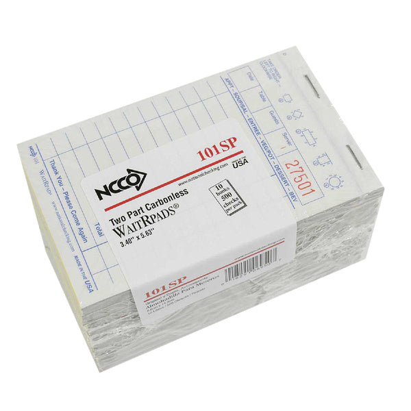 50CT-PACK OF GUEST CHECK NO CARB 2PART WHT