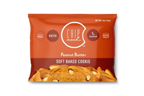 12-PACK OF Cookies, Peanut Butter Keto ChipMonk Baking