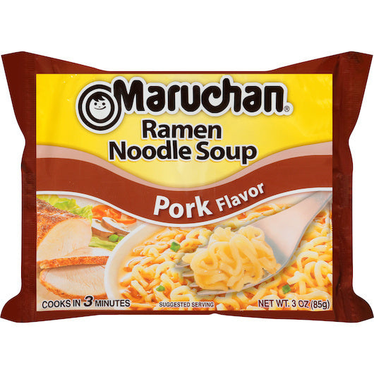24-PACK OF Pork Flavored Ramen Noodle Soup Maruchan Inc, 24 - 3 Oz