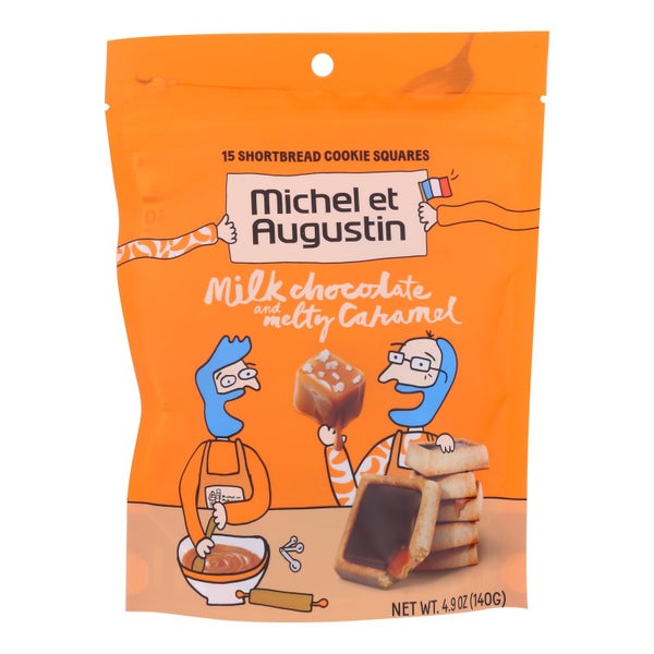 6-PACK OF Cookie Shortbread Milk Chocolate Caramel Michel Et Augustin 4.9 oz