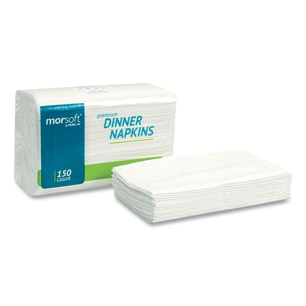 3000-PACK OF Napkin Dinner Morcon Morsoft 2-Ply Dinner Napkins - 14.5 x 16.5 Inches - White - 3000 Count for Restaurants and Catering