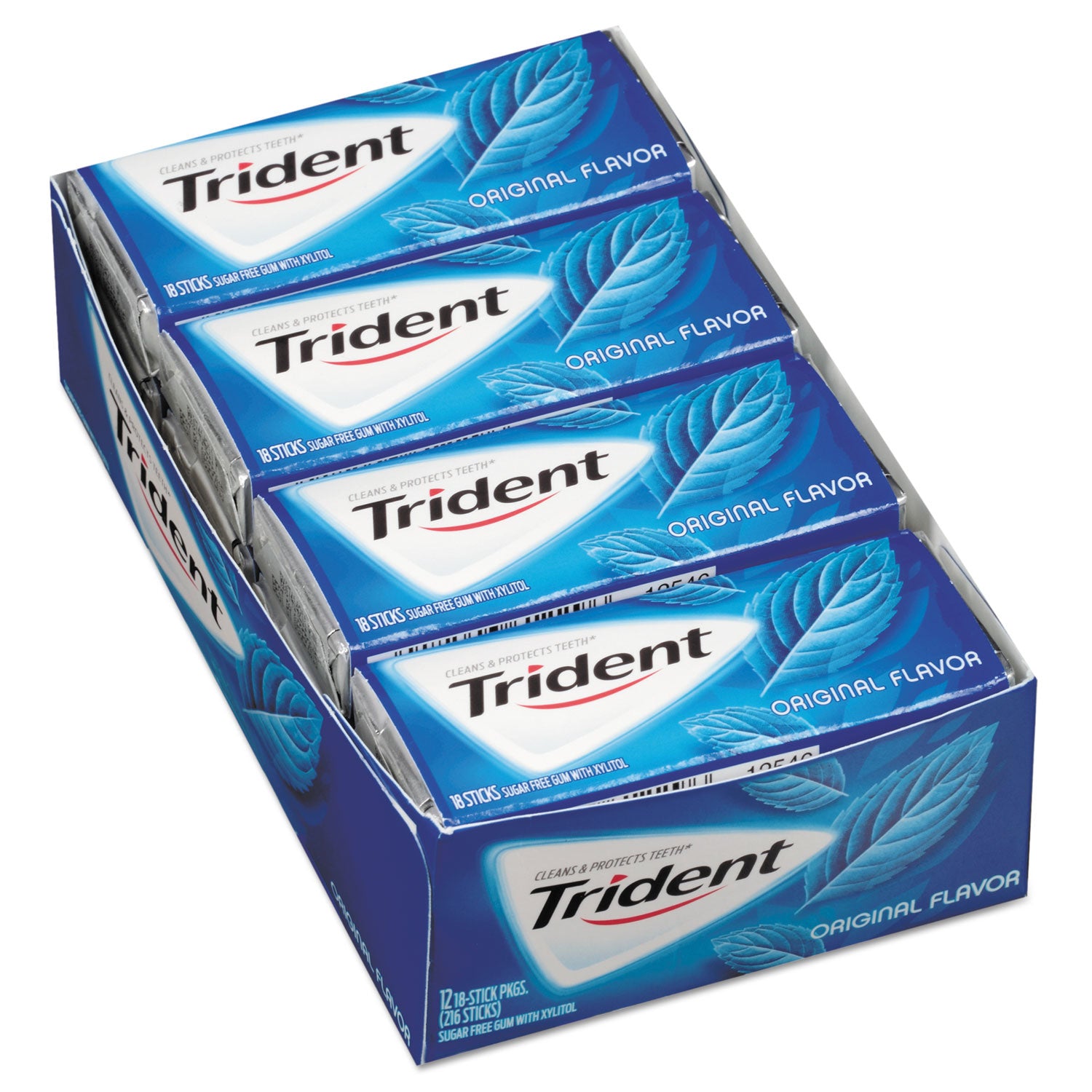 12-PACK OF GUM SUGARLESS ORIGINAL MINT