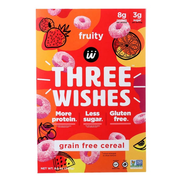 6-PACK OF Cereal Fruity Gluten Free Three Wishes 8.6 oz