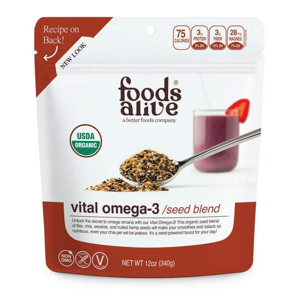 6-PACK OF Seeds Omega 3 Blend Organic, Foods Alive