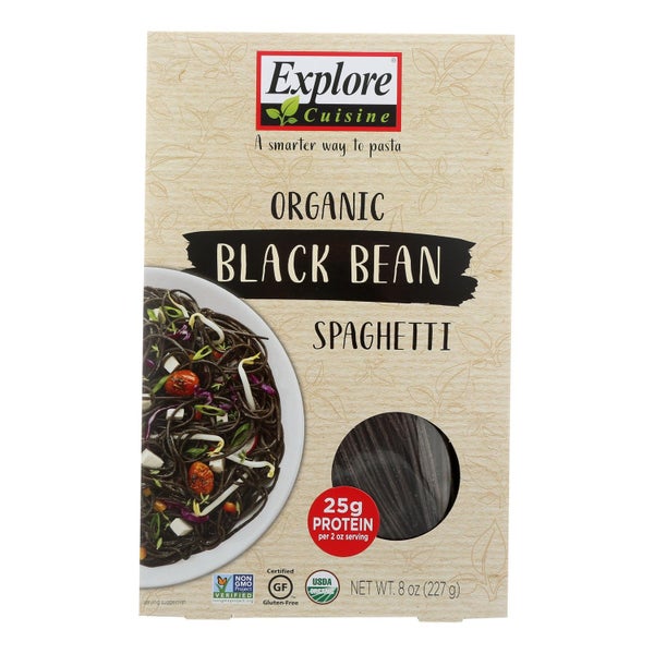 6-PACK OF Pasta Spaghetti Organic Black Bean Explore Cuisine 8 oz