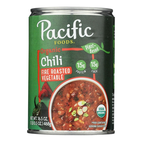 12-PACK OF Chili Can Fire Roasted Vegetable Pacific Foods 16.5 oz