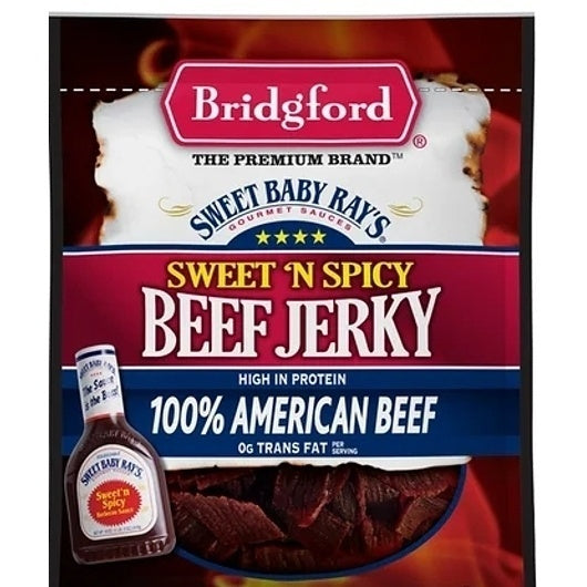 48-PACK OF Sweet N' Spicy Beef Jerky Bridgford, 6 - 8 - 1.25 Oz