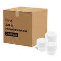2500-PACK OF Cup Sauce Karat 3.25oz PP Plastic Portion Cups - Clear - 2,500 ct