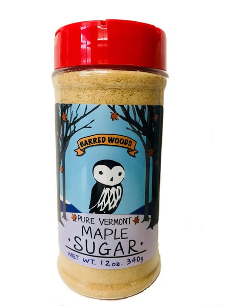 12-PACK OF Sugar Maple Vermont Organic - Shaker Top Jar, Barred Woods Maple