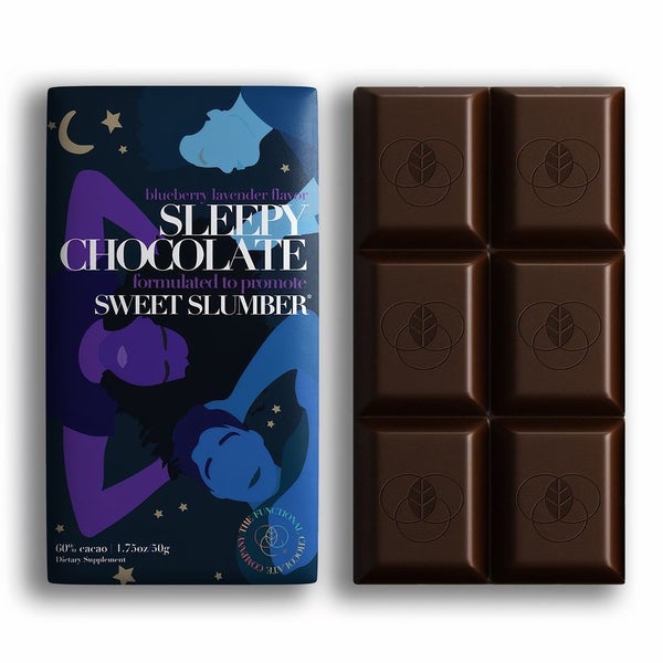 12-PACK OF Chocolate Bar Sleepy The Functional Chocolate Company