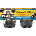 6-PACK OF Black Pitted Olives To Go Pearls (Musco Family), 6 - 4.8 Oz
