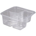 300-PACK OF CONTAINER TOGO 3-Compt Greenware Compostable PLA On-The-Go Containers | 6x6" | 300 count