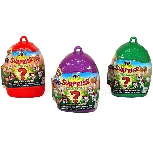 48-PACK OF Collectible Surprise Pets And Candy Pip Squeaks Surprise, 4 - 12 - 0.4 Oz