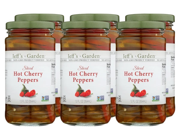 6-PACK OF Pepper Cherry Hot Jeff's Natural 12 oz