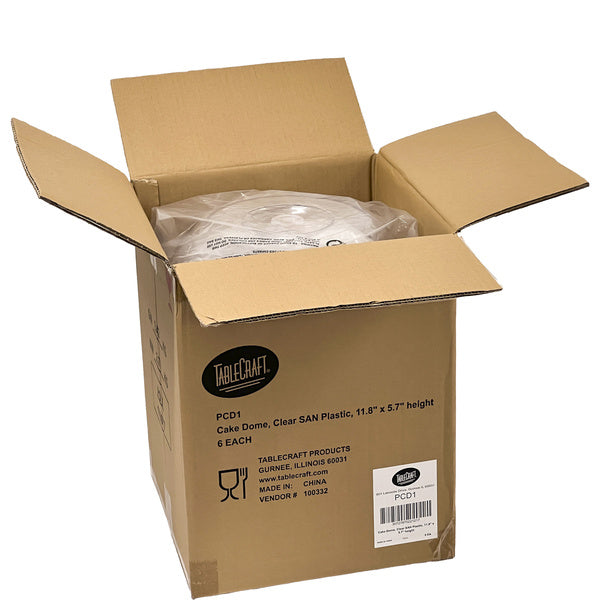 6 CT-PACK OF COVER CAKE DOME PLASCLR 12