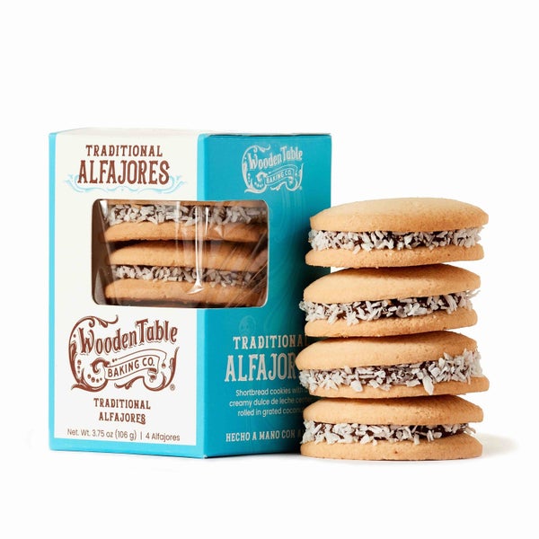 12-PACK OF Cookies Alfajores, Traditional (4 pack), Wooden Table Baking Co.