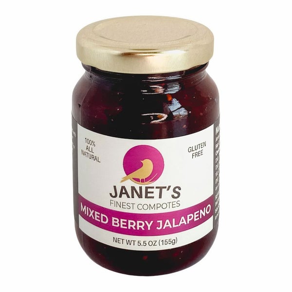 12-PACK OF Compote Mixed Berry Jalapeno, Janet's Finest