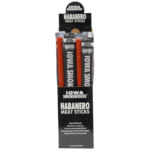 144-PACK OF Meat Sticks Habanero 1.5 oz, Iowa Smokehouse