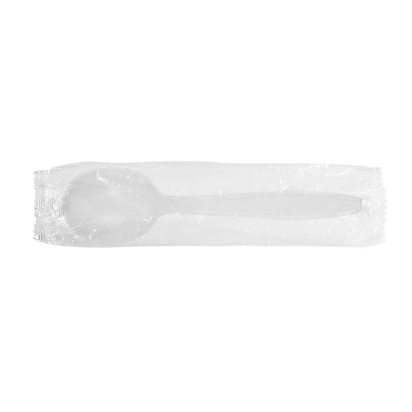 1000-PACK OF Spoon Soup Karat 1,000 ct PP Plastic Heavy Weight Soup Spoons Wrapped, White