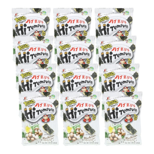 12-PACK OF Seaweed Dried Mushroom Black Pepper Taokaenoi Usa 1.41 oz