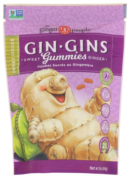 12-PACK OF CANDY GUMMY SWEET GINGER 3 OUNCE - CASE OF 12