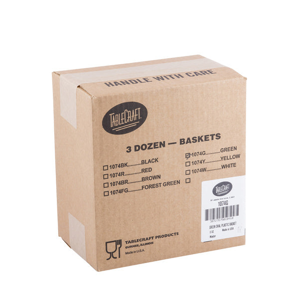 9X6X2-PACK OF BASKET BREAD PLAS OVAL GREEN