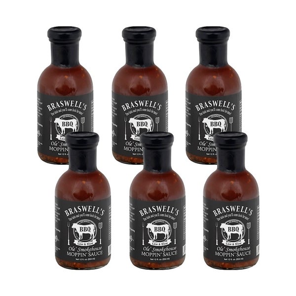 6-PACK OF Sauce Bbq Smokehouse Braswell 13.5 oz