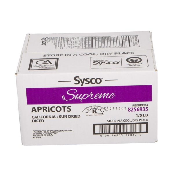 1-PACK OF APRICOT DRIED SUN CALIF DICED