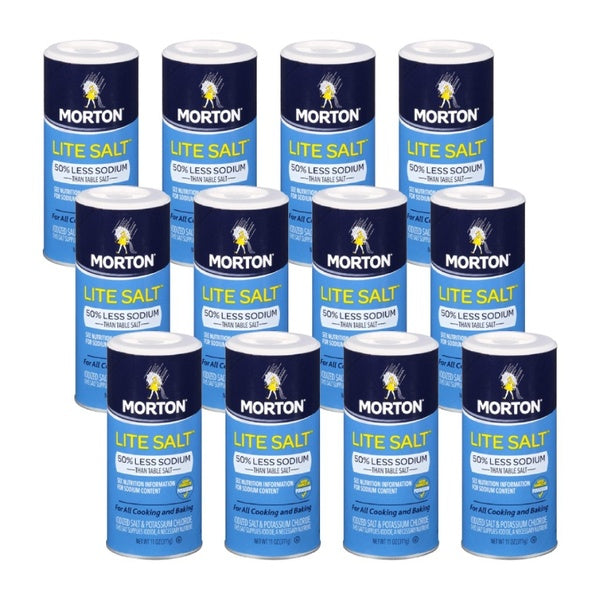 12-PACK OF Spice Salt Lite Sodium Morton 11 oz