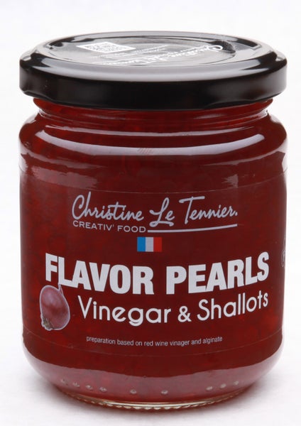6-PACK OF Flavor Bubble Pearls Topping Vinegar & Shallots, 6 x 7 oz