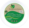 6-PACK OF PLATE PAPER BIOGREENCHOICE BAGASSE FIBER MOLDED PLATE 7"