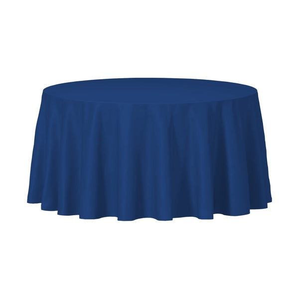 96-PACK OF Tablecover Plastic 84" Navy Round
