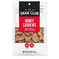 6-PACK OF Honey Cashews Snak Club, 6 - 2.5 Oz