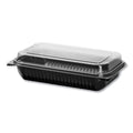 100-PACK OF Container Food SOLO 919017-PM94 Plastic Dinner Box with Hinged Lid - Black/Clear 11.5 x 8 Inches (100 Count)