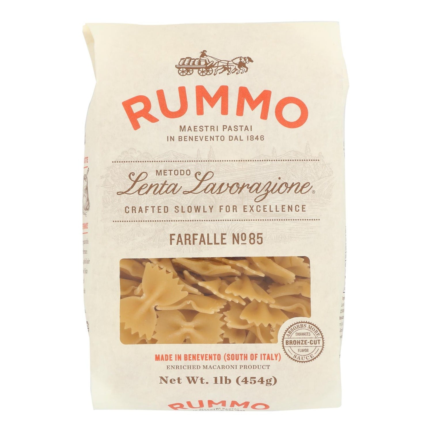 12-PACK OF PASTA FARFALLE BRONZE-CUT