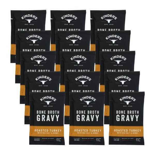 15-PACK OF Broth Turkey Roasted Gravy Kinders 1 oz